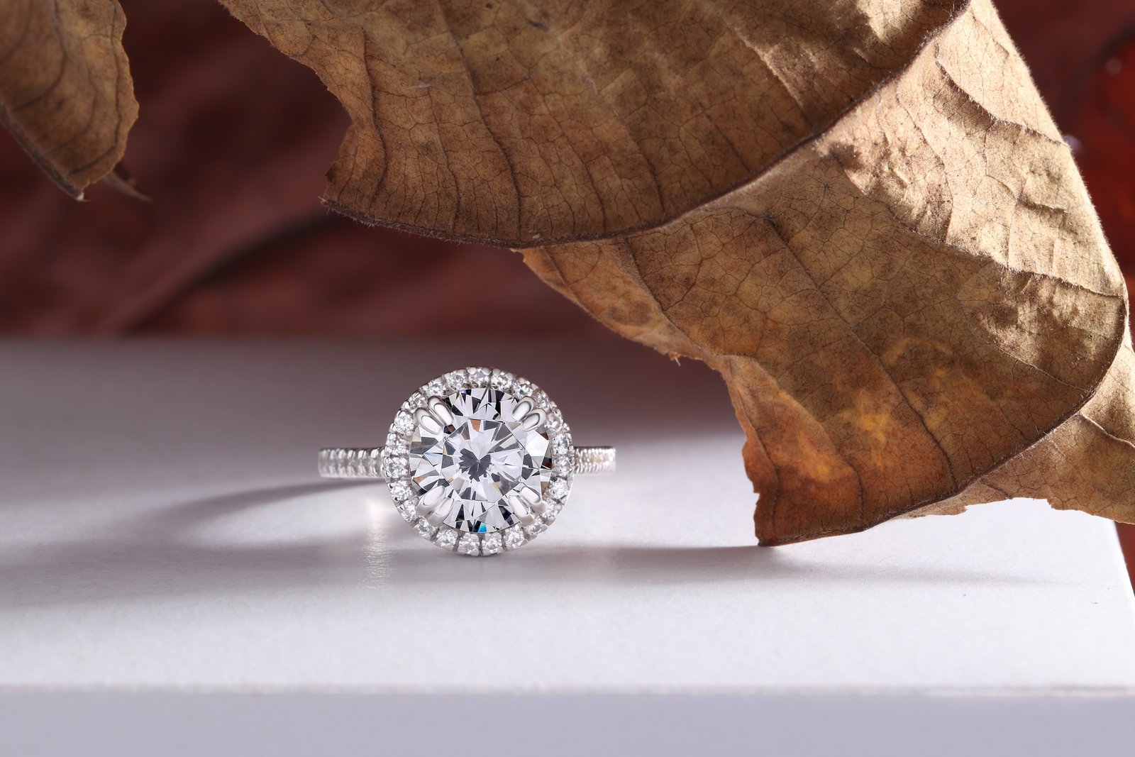 Classic Radiant Diamond Halo Engagement Ring