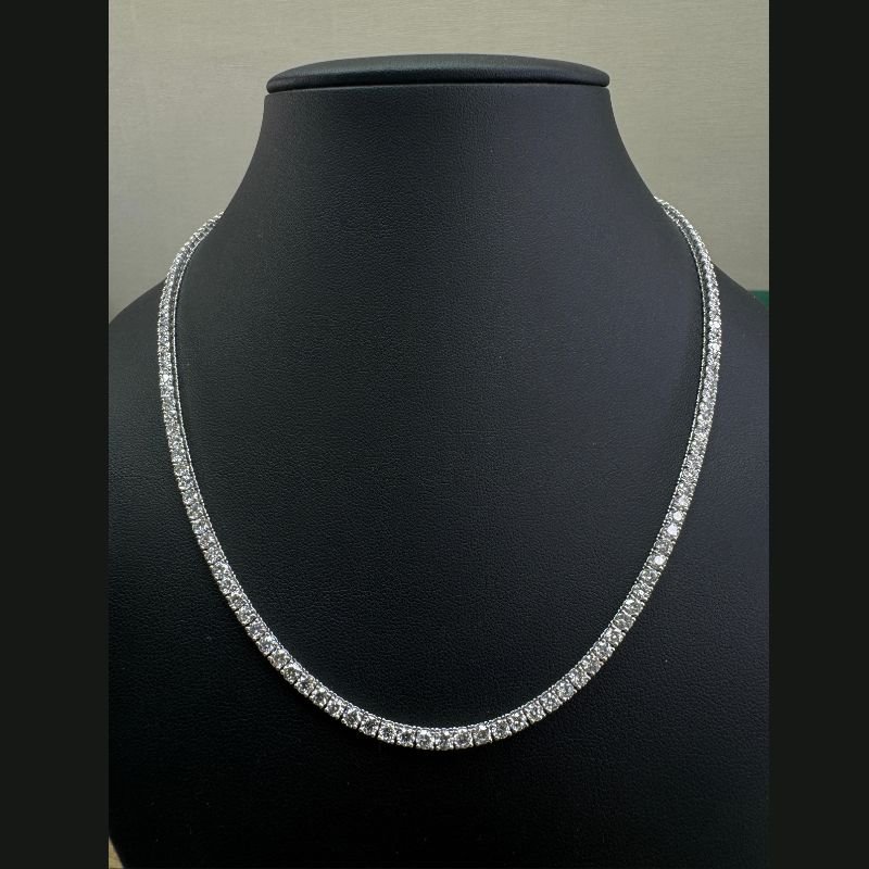 17.22 ct Labgrown Diamond Tennis Chain, 14k white gold -17.5 inches